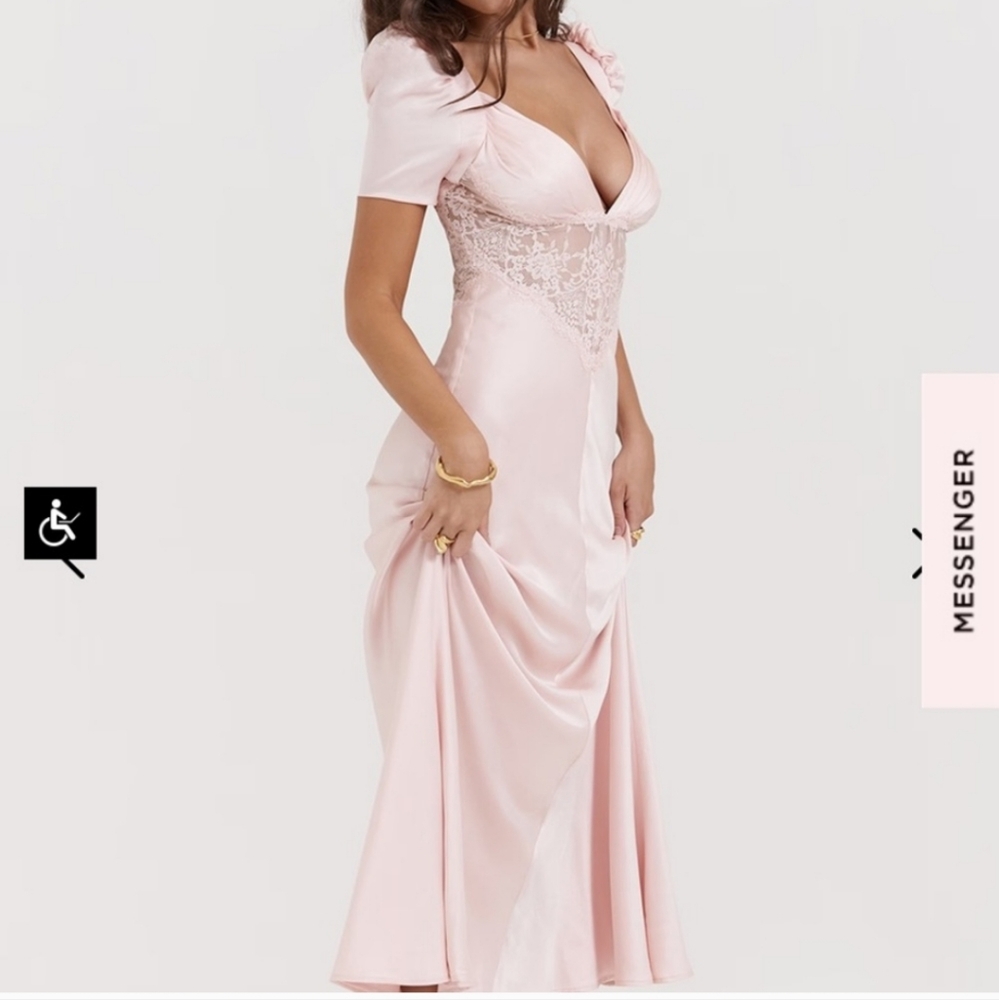 House of CB Pink Lace Detail Dress - Picture 3 of 7
